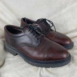 Prospector Classics Mens 12M Shoes Brown Oford Leather Work Shoe Slip Resistant